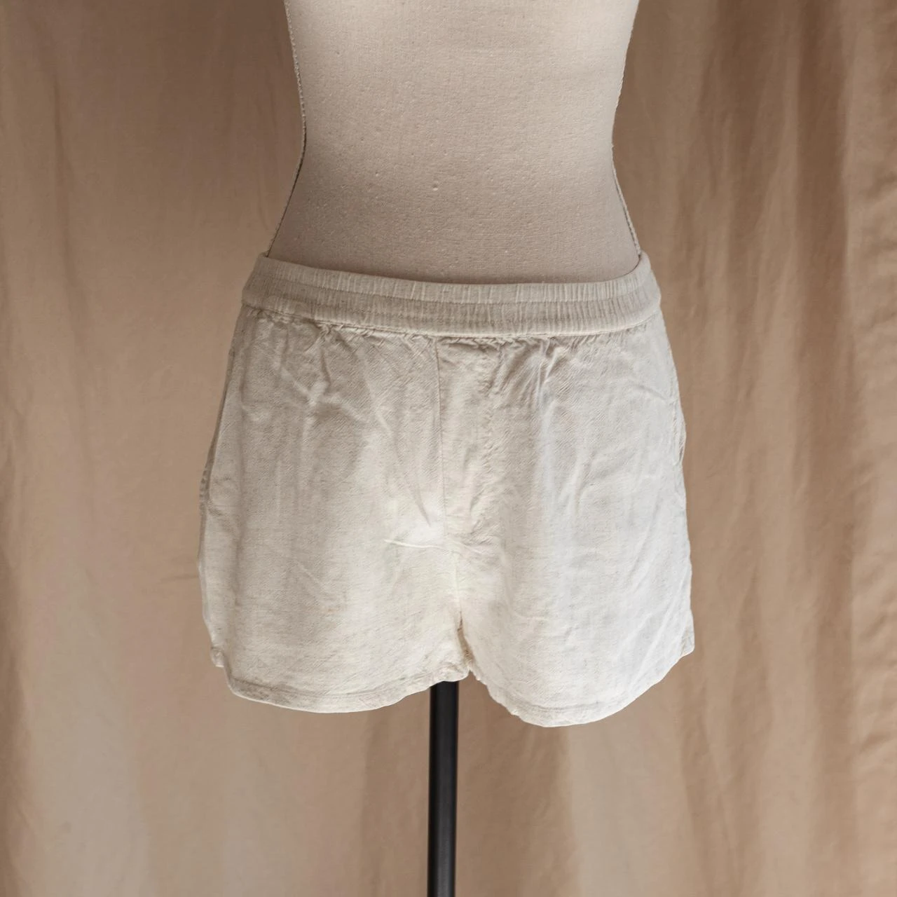 Short de verano ligero en lino y viscosa beige Pimkie – Talla S – photo 2
